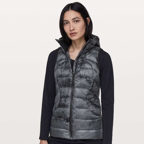 Women's lululemon Pack It Down Diamond Dye Melanite Black Vest - Picture 7 of 7